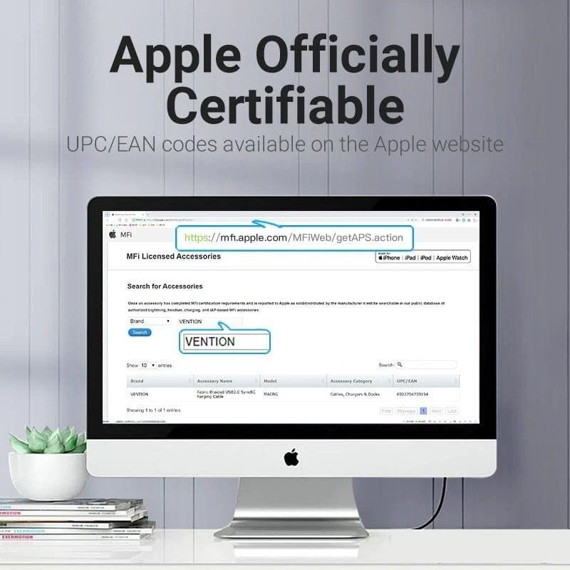 Cable USB 2.0 Lightning Vention LABHD/ USB Macho - Lightning Macho/ 50cm/ Gris - Imagen 3