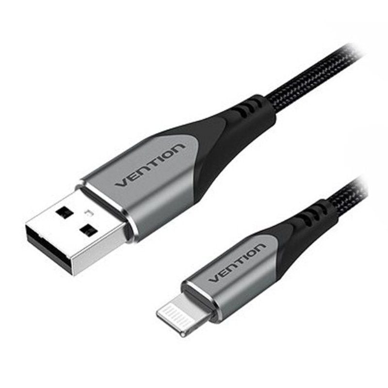 Cable USB 2.0 Lightning Vention LABHF/ USB Macho - Lightning Macho/ 480Mbps/ 1m/ Gris 6922794747555 LABHF VEN-CAB LABHF