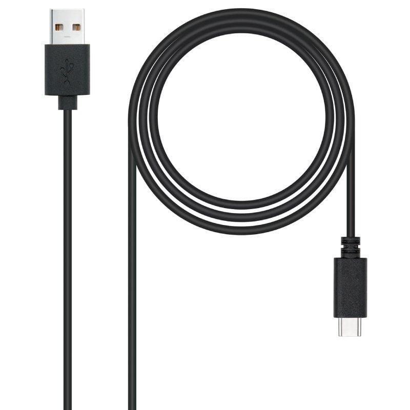 Cable USB 2.0 Nanocable 10.01.2103/ USB Macho - USB Tipo-C Macho/ 480Mbps/ 3m/ Negro 8433281011915 10.01.2103 NAN-CAB 10 01 2103