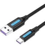 Cable USB 2.0 Tipo-C Vention CORBF/ USB Macho - USB Tipo-C Macho/ 480Mbps/ 1m/ Negro 6922794749504 CORBF VEN-CAB CORBF