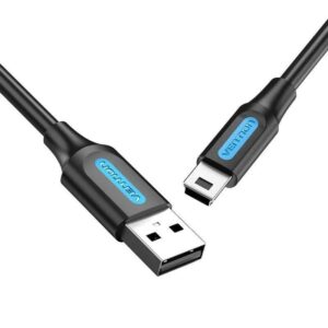 Cable USB 2.0 Vention COMBF/ USB Macho - MiniUSB Macho/ 480Mbps/ 1m/ Negro 6922794748767 COMBF VEN-CAB COMBF