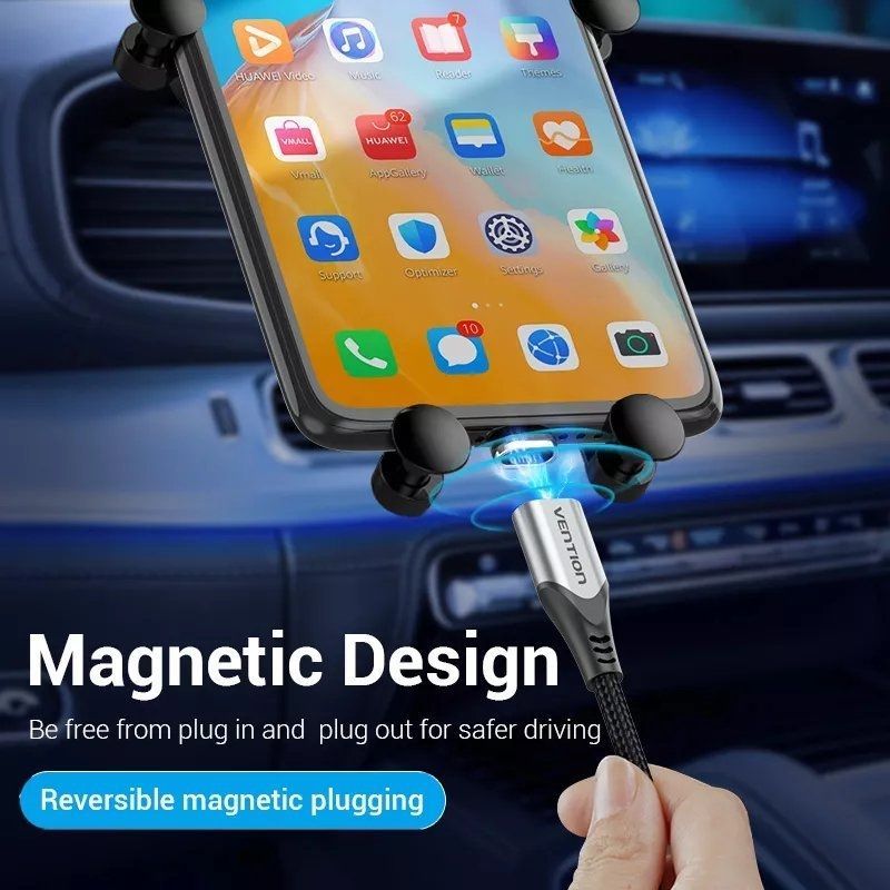 Cable USB 2.0 Vention CQNHD/ USB Macho/ MicroUSB Macho - USB Tipo-C Macho/ 480Mbps/ 50cm/ Gris - Imagen 4