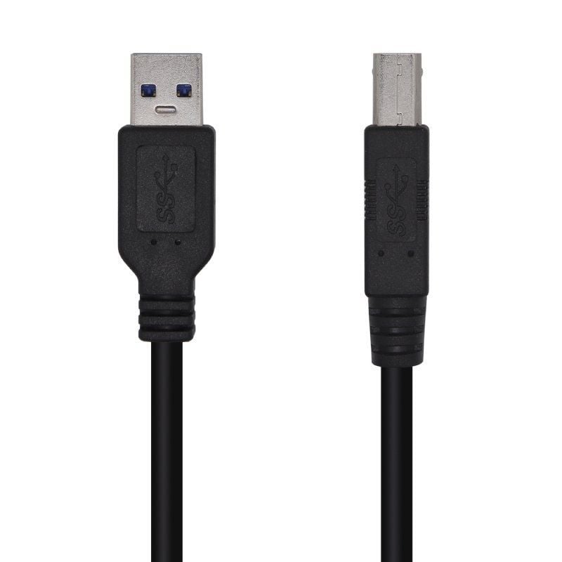 Cable USB 3.0 Impresora Aisens A105-0445/ USB Tipo-B Macho - USB Macho/ 5Gbps/ 3m/ Negro 8436574704990 A105-0445 AIS-CAB USB A105-0445