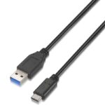 Cable USB 3.1 Tipo-C Aisens A107-0060/ USB Tipo-C Macho - USB Macho/ 10Gbps/ 1m/ Negro 8436574700596 A107-0060 AIS-CAB A107-0060
