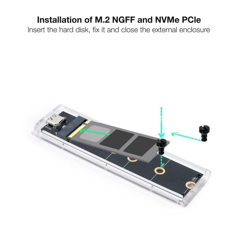 Caja Externa para Disco SSD M.2 NVMe TooQ TQE-2200/ USB 3.1 Gen2/ Sin tornillos - Imagen 3