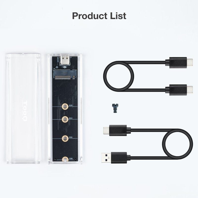 Caja Externa para Disco SSD M.2 NVMe TooQ TQE-2200/ USB 3.1 Gen2/ Sin tornillos - Imagen 4