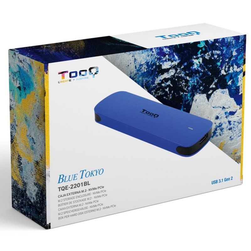 Caja Externa para Disco SSD M.2 NVMe TooQ TQE-2201BL/ USB 3.1 Gen1/ Sin tornillos - Imagen 5