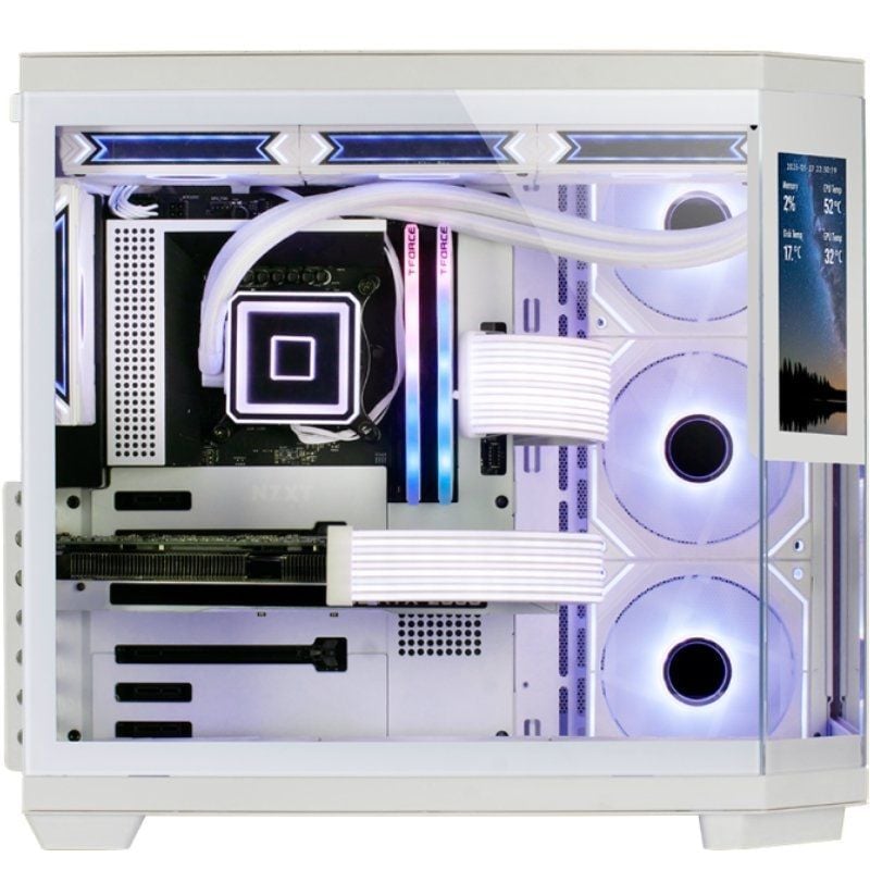 Caja Gaming Semitorre Mars Gaming MC-3TCORELCD/ Blanca - Imagen 2