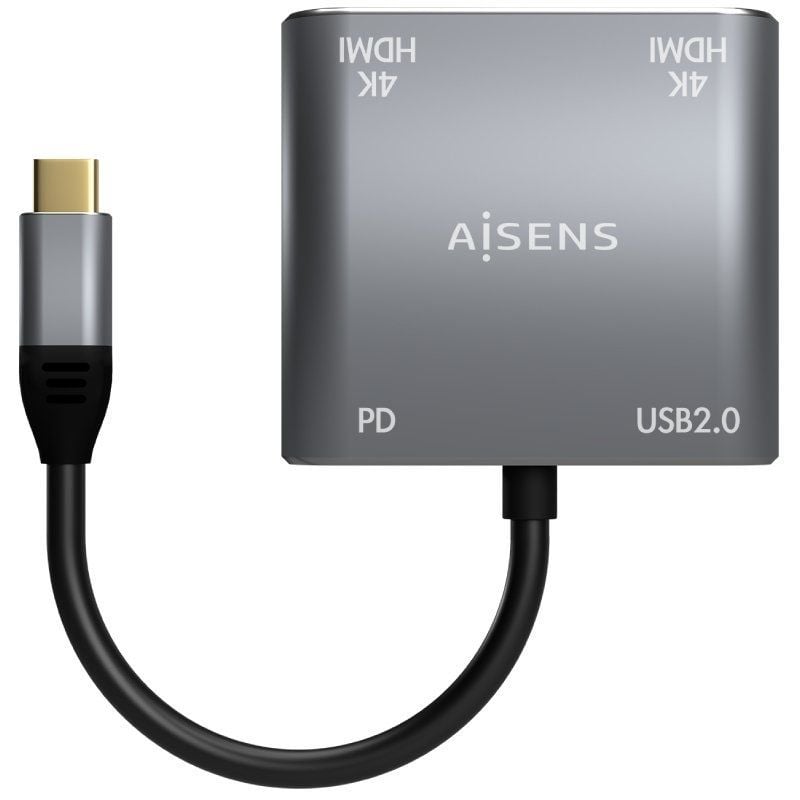 Conversor USB Tipo-C Aisens A109-0625/ 2x HDMI 4K SST MST Hembra - USB Tipo-C Macho - USB Hembra - USB Tipo-C Hembra - Imagen 3