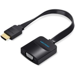 Conversor Vention 74346/ HDMI Macho/ VGA Hembra - Jack 3.5 Hembra/ 20cm/ Negro 6922794743465 74346 VEN-CAB 74346