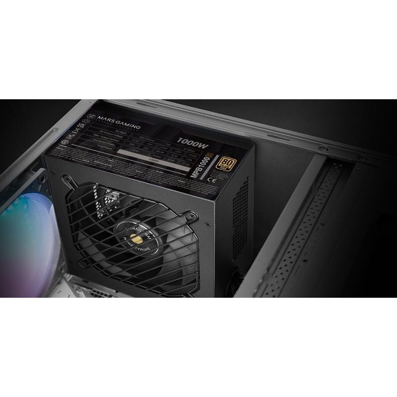Fuente de Alimentación Mars Gaming MPB1000SI/ 1000W/ Ventilador 14cm/ 80 Plus Gold - Imagen 3