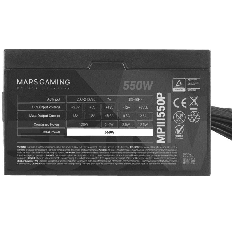 Fuente de Alimentación Mars Gaming MPIII550P/ 550W/ Ventilador 12cm - Imagen 5