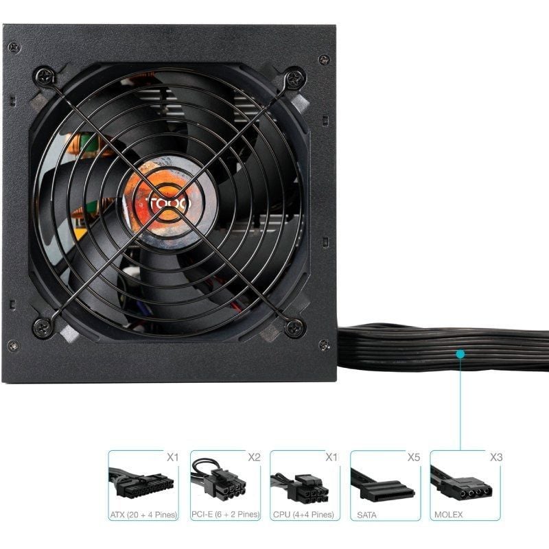 Fuente de Alimentación TooQ TQHELIOS-650SP/ 650W/ Ventilador 12cm/ 80 Plus Bronze - Imagen 3