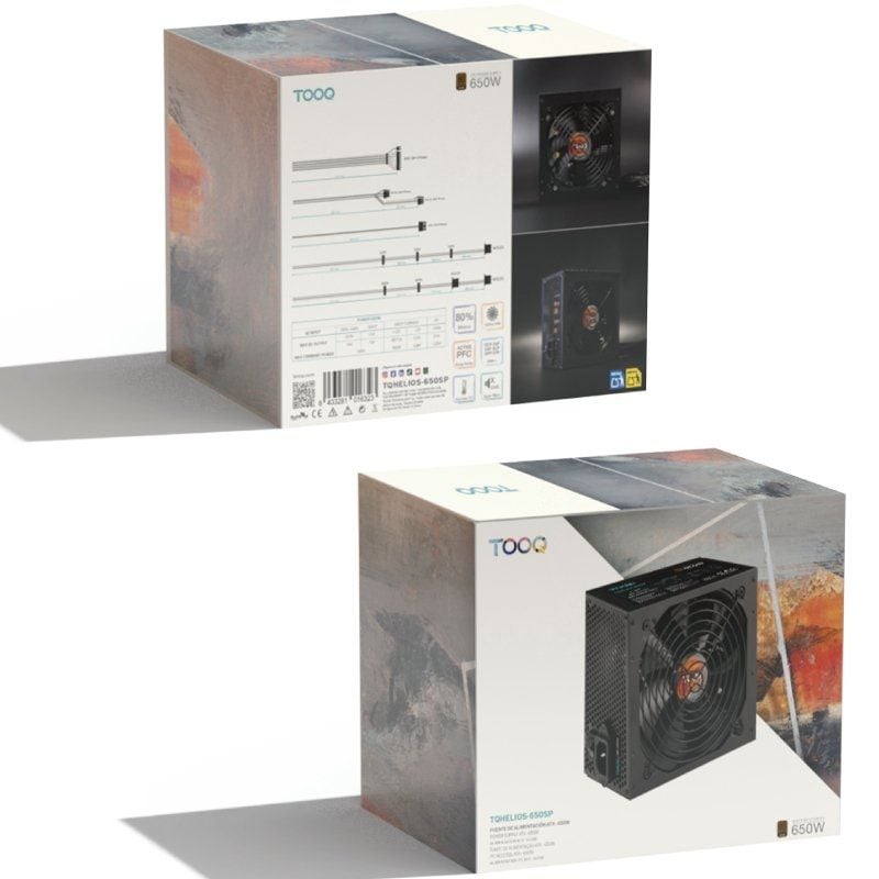 Fuente de Alimentación TooQ TQHELIOS-650SP/ 650W/ Ventilador 12cm/ 80 Plus Bronze - Imagen 5