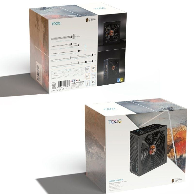 Fuente de Alimentación TooQ TQHELIOS-850SP/ 850W/ Ventilador 12cm/ 80 Plus Bronze - Imagen 5