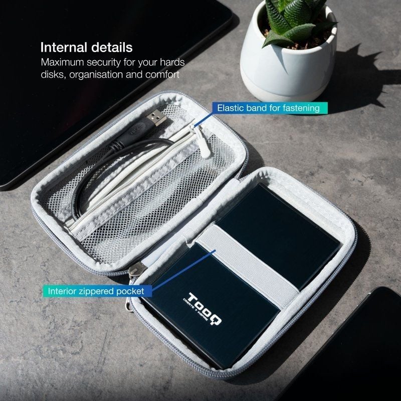Funda para Disco Externo de 2.5" TooQ TQBC-E2503G/ Gris - Imagen 2