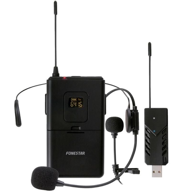 Micrófono de cabeza y solapa UHF Fonestar WI-MIC - Imagen 2