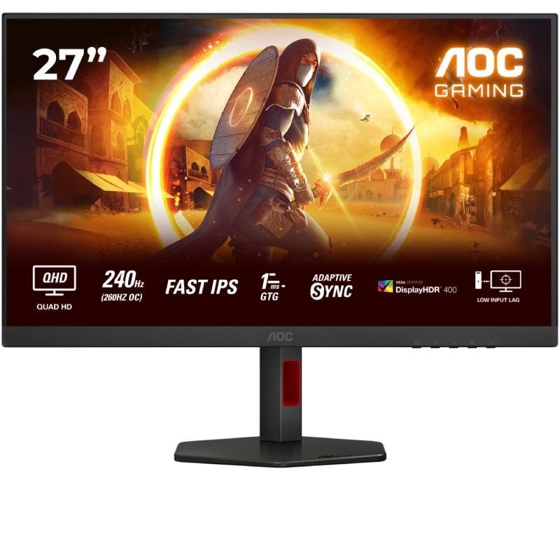 Monitor Gaming AOC Q27G4ZR 27"/ QHD/ 0.3ms/ 260Hz/ IPS/ Multimedia/ Regulable en altura/ Negro 4038986182973 Q27G4ZR AOC-M Q27G4ZR
