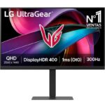 Monitor Gaming LG UltraGear G6 27G640A-B 27"/ QHD/ 1ms/ 300Hz/ IPS/ Multimedia/ Regulable en altura/ Negro 8806096588642 27G640A-B.AEUQ LG-M 27G640A-B