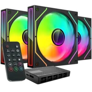 Pack 3 Ventiladores Mars Gaming MF-3DPROKIT/ 12cm + HUB + Mando a Distancia/ ARGB 8435693109945 MF3DPROKIT TAC-REF MF-3DPROKIT BK