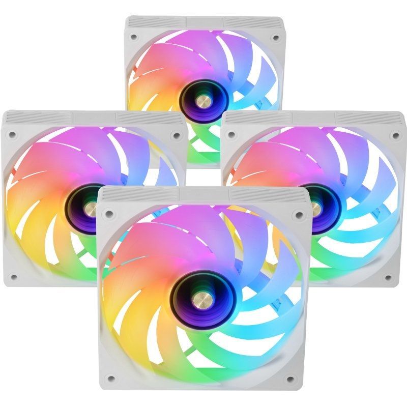 Pack 4 Ventiladores Mars Gaming MF-SI4KIT/ 12cm + HUB + Mando a Distancia/ ARGB/ Blancos - Imagen 5