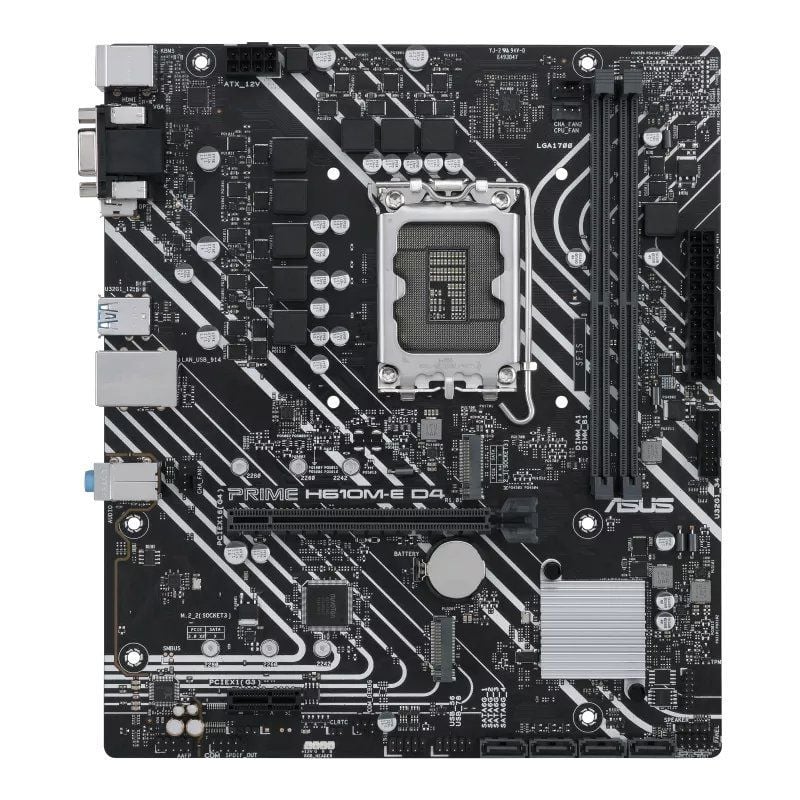 Placa Base Asus Prime H610M-E D4-CSM/ Socket 1700/ DDR4/ PCIe 4.0/ Micro ATX - Imagen 2