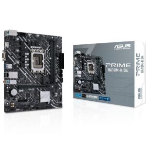 Placa Base Asus Prime H610M-K D4/ Socket 1700/ DDR4/ PCIe 4.0/ Micro ATX 4711081565499 90MB1A10-M0EAY0 ASU-PB PRIME H610M-K D4