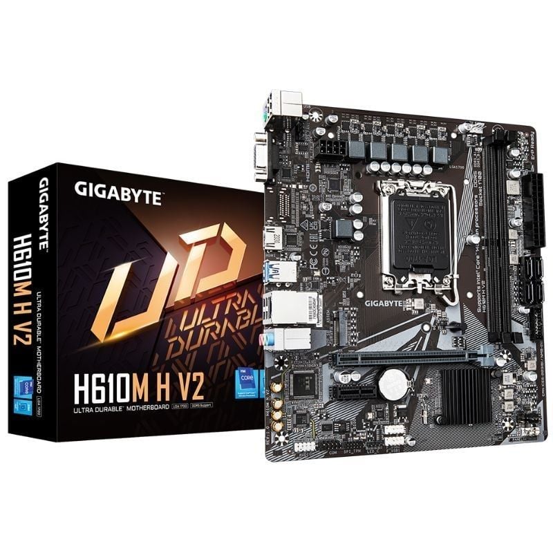 Placa Base Gigabyte H610M H V2 Socket 1700/ DDR5/ PCIe 4.0/ Micro ATX 4719331859985 H610M H V2 GIG-PB H610M H V2