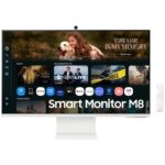 Smart Monitor Samsung M8 M80F S32FM801UU 32"/ 4K/ Multimedia/ Regulable en altura/ Smart TV/ Webcam/ Blanco 8806097118763 LS32FM801UUXEN SAM-M S32FM801UU