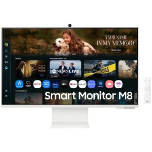 Smart Monitor Samsung M8 M80F S32FM801UU 32"/ 4K/ Multimedia/ Regulable en altura/ Smart TV/ Webcam/ Blanco 8806097118763 LS32FM801UUXEN SAM-M S32FM801UU