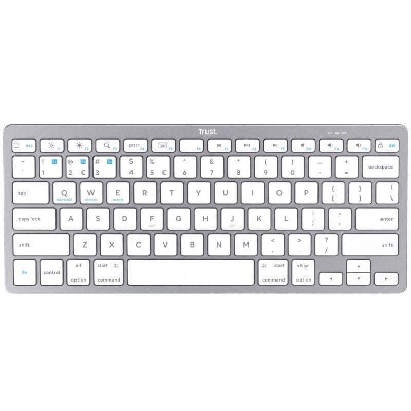 Teclado Compacto Inalámbrico por Bluetooth Trust 24654/ Plata - Imagen 2