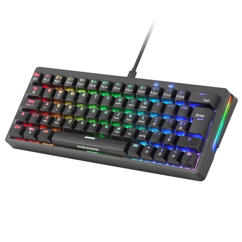 Teclado Gaming Mecánico Mars Gaming MKMINIPRO/ Switch Marrón/ Negro - Imagen 3