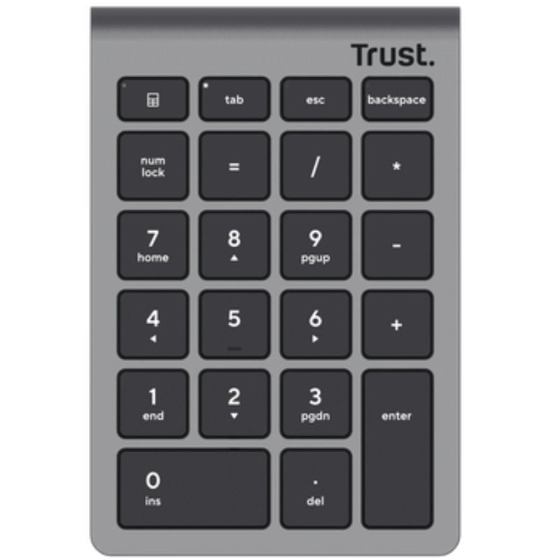 Teclado Numérico Inalámbrico Trust Xalas Wireless/ Plata - Imagen 3