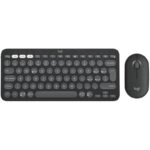 Teclado y Ratón Inalámbricos Logitech Pebble 2 Combo 5099206115651 920-012227 LOG-TEC SET PEBBLE 2 COMB BK