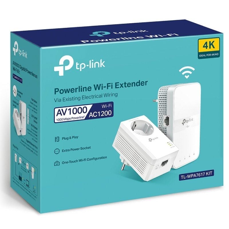 Adaptador Powerline TP-Link TL-WPA7617 KIT 1000Mbps/ Alcance 300m/ Pack de 2 - Imagen 3