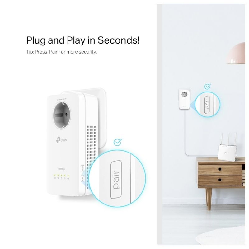 Adaptador Powerline TP-Link TL-WPA8631P 1300Mbps/ Alcance 300m/ Pack de 2 - Imagen 3