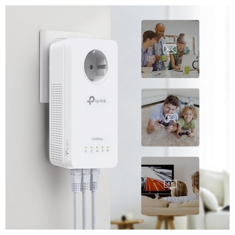Adaptador Powerline TP-Link TL-WPA8631P 1300Mbps/ Alcance 300m/ Pack de 2 - Imagen 4