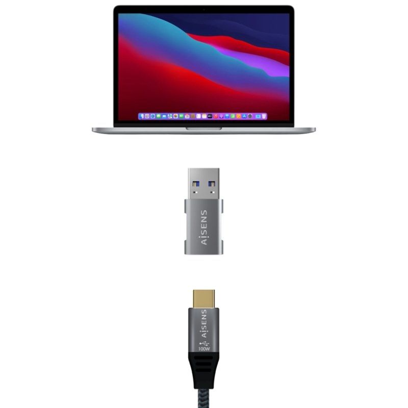 Adaptador USB 3.2 GEN2 Aisens A108-0655/ USB Tipo-C Hembra - USB Macho - Imagen 4