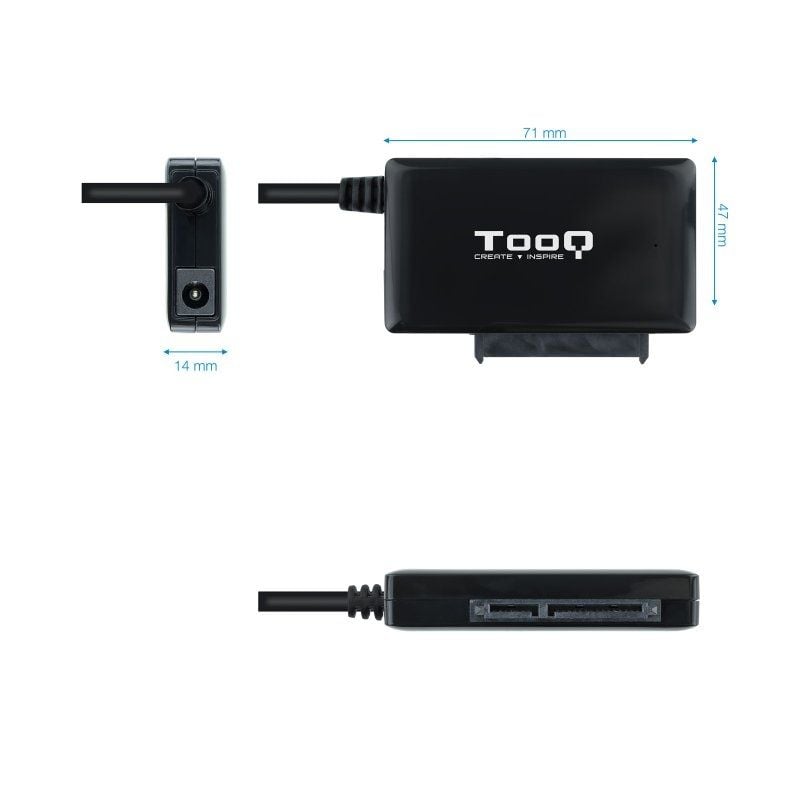 Adaptador para Discos Duros 2.5"/3.5" TooQ TQHDA-02C/ USB Tipo-C Macho - SATA - Imagen 2
