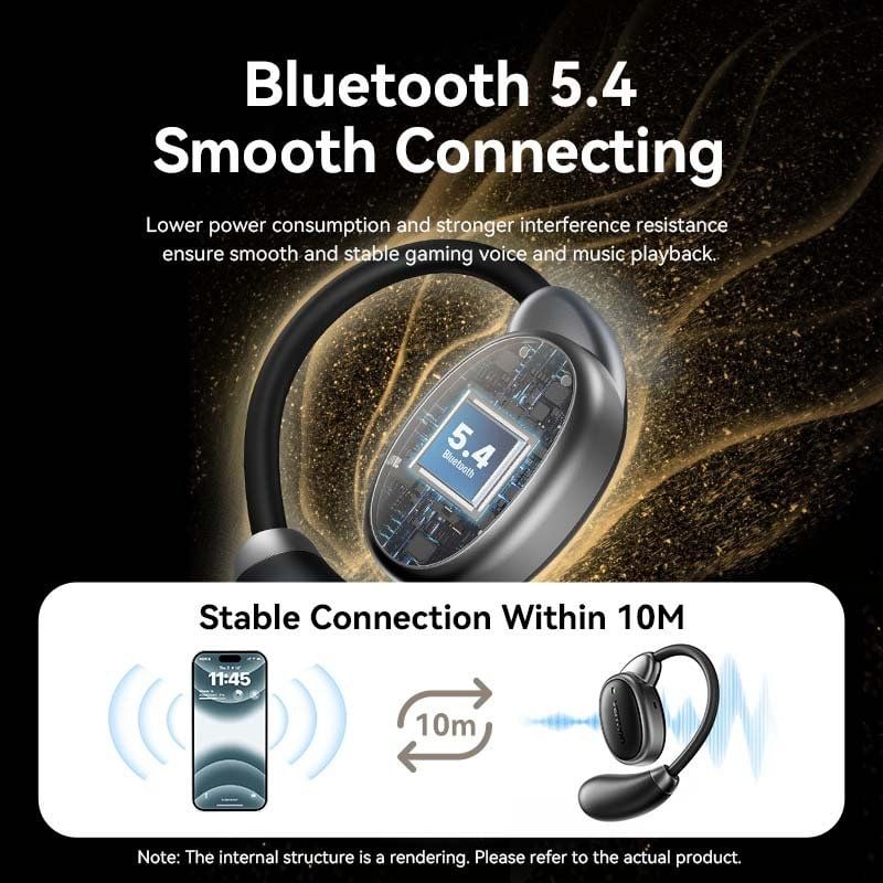 Auriculares Deportivos Bluetooth Vention Open Ear OpenBeat O15 NBTB0 con estuche de carga/ Negros - Imagen 3