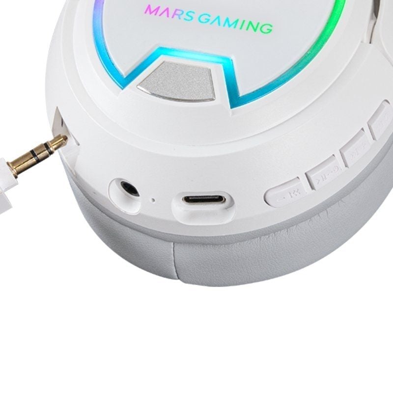 Auriculares Gaming Inalámbricos con Micrófono Mars Gaming MHW100/ Jack 3.5/ Blancos - Imagen 5