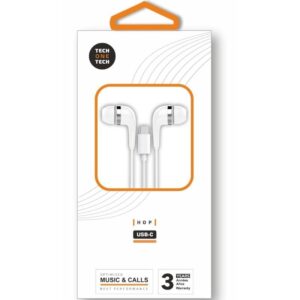 Auriculares Intrauditivos Tech One Tech earTECH TEC1304/ con Micrófono/ USB Tipo-C/ Blancos 8436546594604 TEC1304 TOT-AUR TEC1304