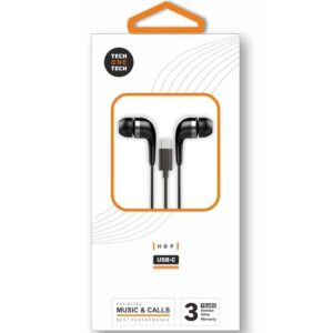 Auriculares Intrauditivos Tech One Tech earTECH TEC1305/ con Micrófono/ USB Tipo-C/ Negros 8436546594611 TEC1305 TOT-AUR TEC1305