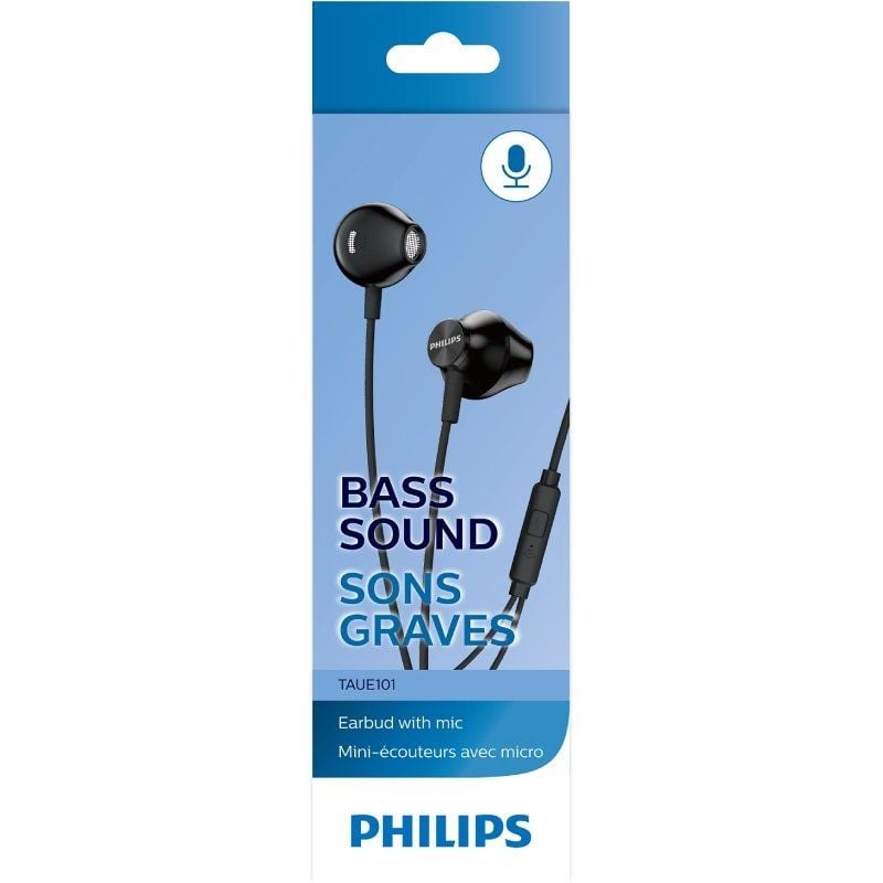 Auriculares Intrauditivos con micrófono Philips TAUE101BK/00/ Jack 3.5/ Negros - Imagen 3