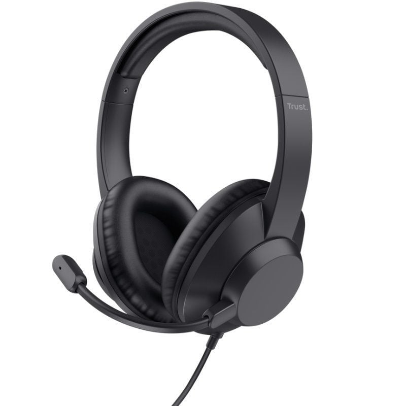 Auriculares Trust Ayda Max/ con Micrófono/ Jack 3.5/ Negros 8713439254600 25460 TRU-AUR AYDA MAX BK