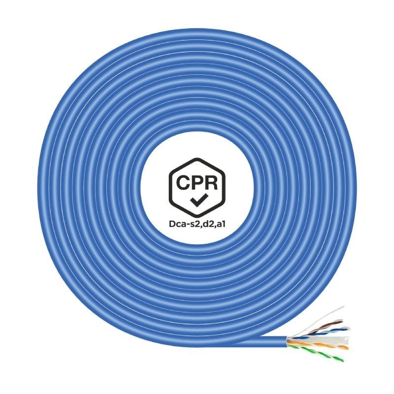 Bobina de Cable RJ45 UTP AWG24 LSZH CPR Dca Aisens A135-0662 Cat.6/ 100m/ Azul - Imagen 2