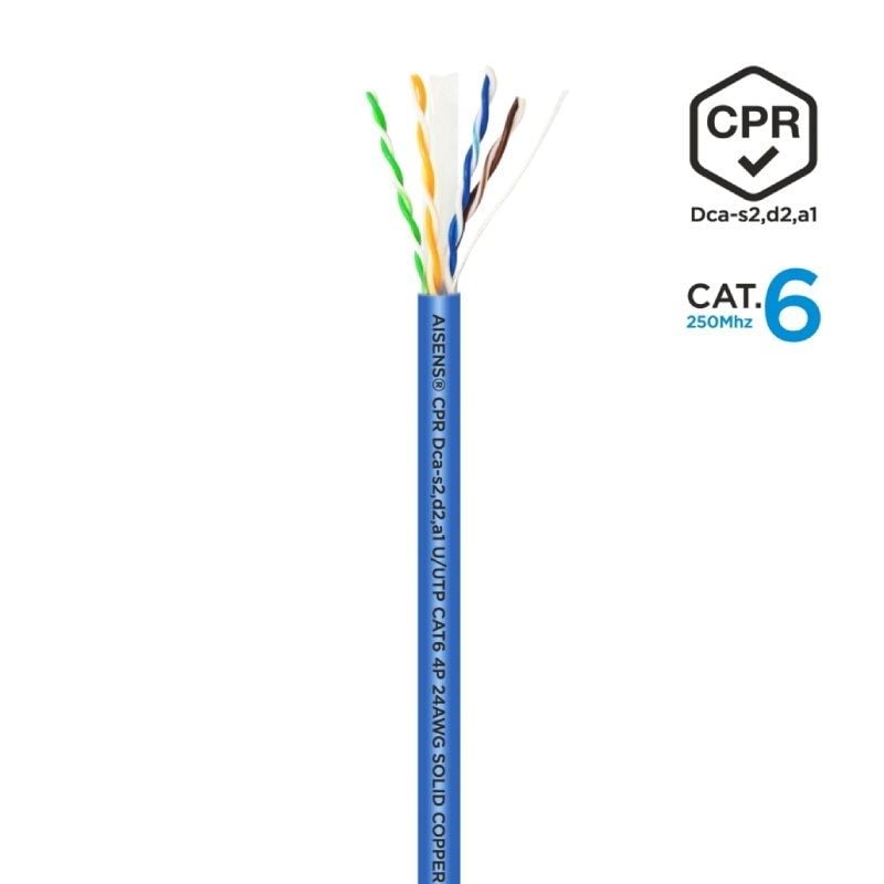 Bobina de Cable RJ45 UTP AWG24 LSZH CPR Dca Aisens A135-0662 Cat.6/ 100m/ Azul - Imagen 3