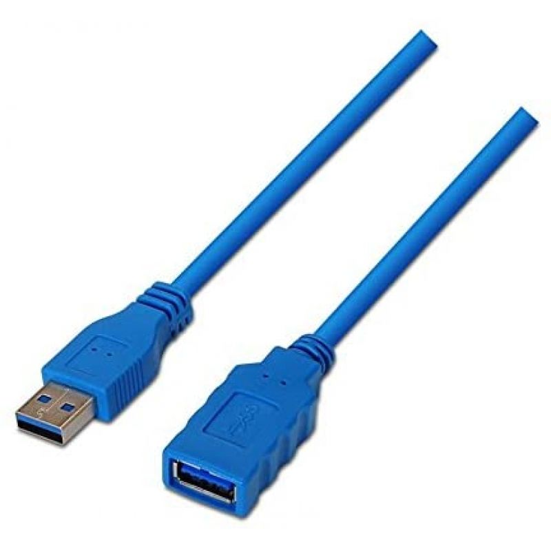 Cable Alargador USB 3.0 Nanocable 10.01.0901/ USB Macho - USB Hembra/ 1m/ Azul - Imagen 4