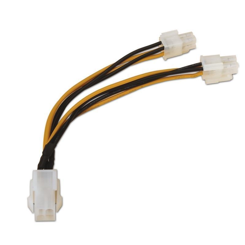 Cable Alimentación para Microprocesador Aisens A131-0166/ Molex 4+4 PIN Macho - Molex 4 PIN Hembra/ Hasta 54W/ 15cm - Imagen 2