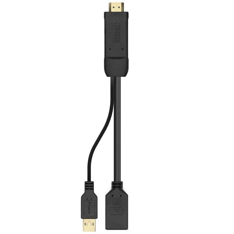 Cable Conversor 4K Aisens A122-0642/ HDMI Macho - DisplayPort Hembra - USB Macho/ Hasta 10W/ 2250Mbps/ 10cm + 10cm/ Negro - Imagen 2